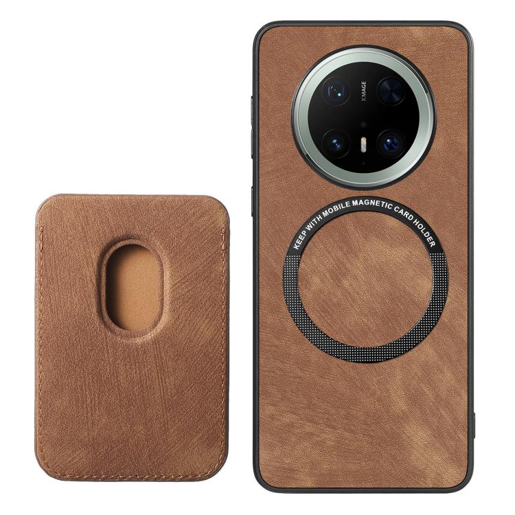 For Huawei Mate 70 Retro Leather Card Bag Magnetic Phone Case