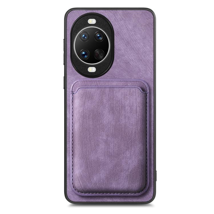 For Huawei nova 14 Retro Leather Card Bag Magnetic Phone Case