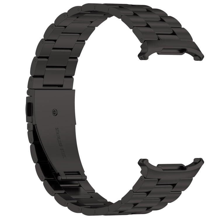 For Samsung Galaxy Watch Ultra 47mm Three Beads Stainless Steel Metal Watch Band