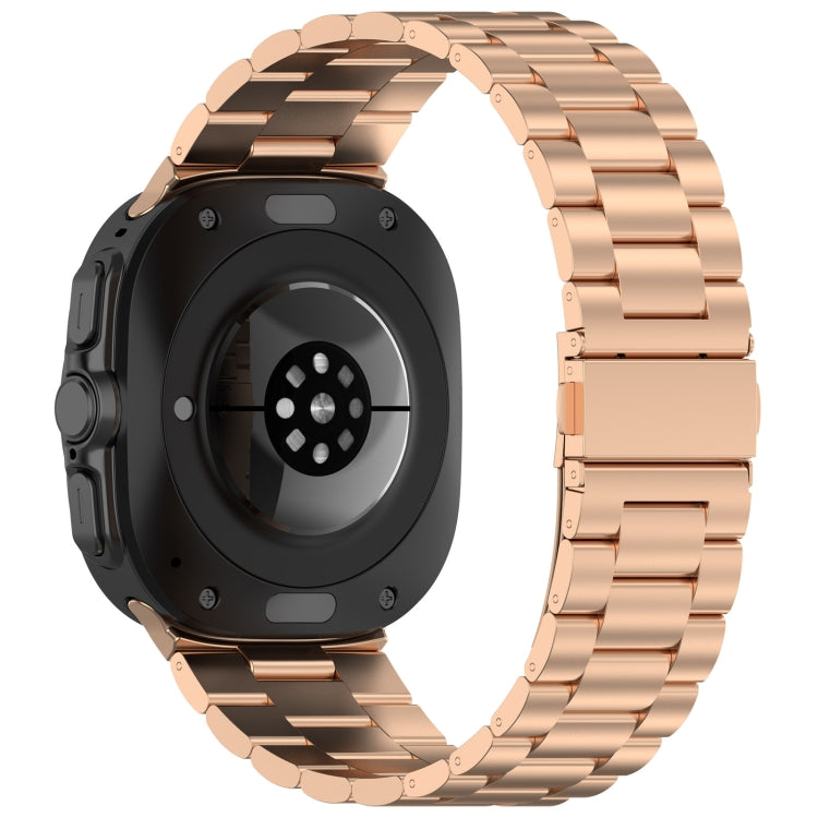 For Samsung Galaxy Watch Ultra 47mm Three Beads Stainless Steel Metal Watch Band