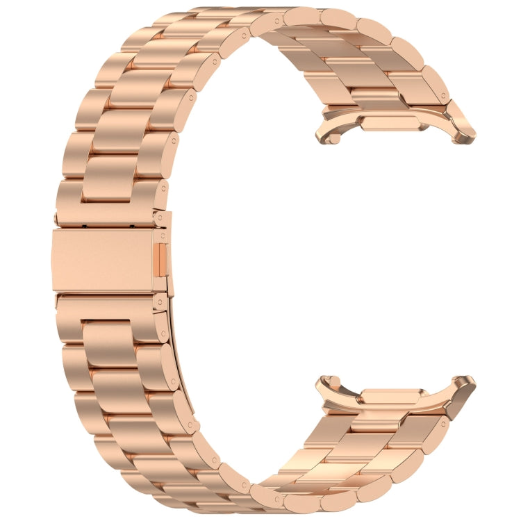 For Samsung Galaxy Watch Ultra 47mm Three Beads Stainless Steel Metal Watch Band