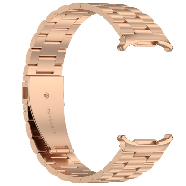 For Samsung Galaxy Watch Ultra 47mm Three Beads Stainless Steel Metal Watch Band