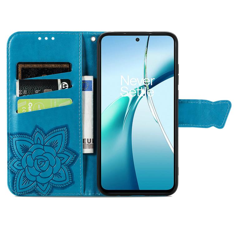 For OPPO Reno13 Butterfly Love Flower Embossed Leather Phone Case