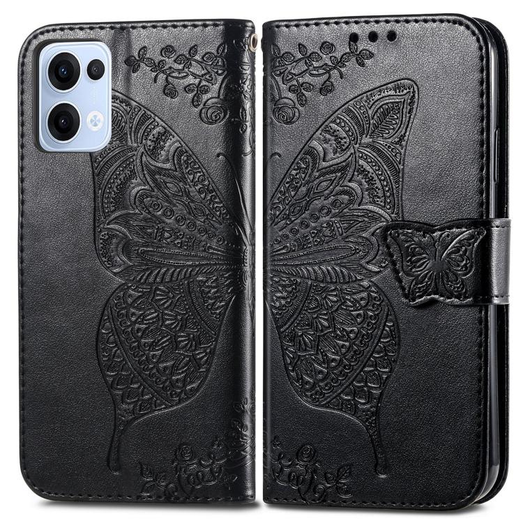 For OPPO Reno13 Pro Butterfly Love Flower Embossed Leather Phone Case