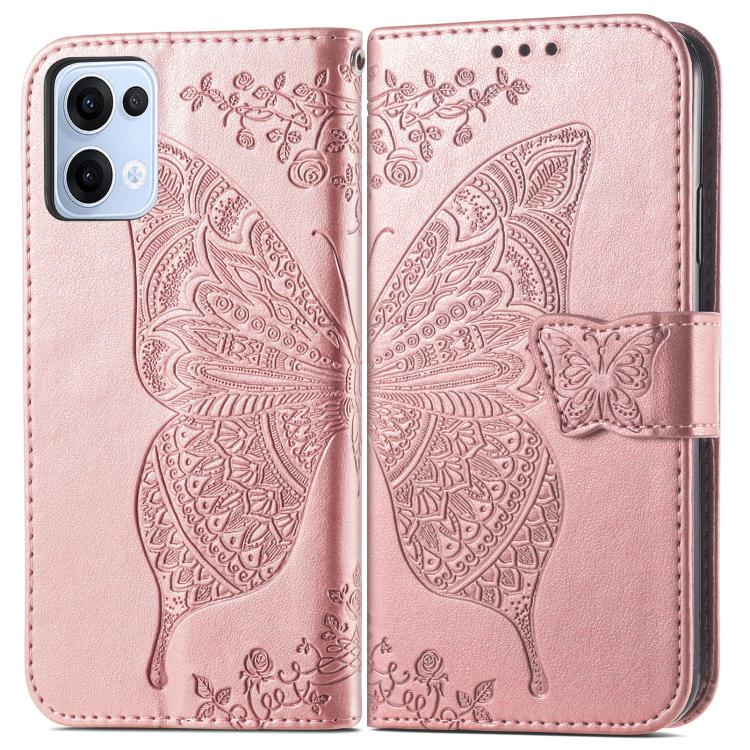 For OPPO Reno13 Pro Butterfly Love Flower Embossed Leather Phone Case