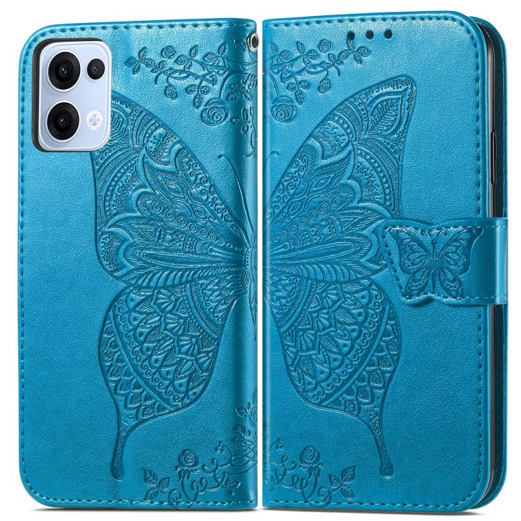 For OPPO Reno13 Pro Butterfly Love Flower Embossed Leather Phone Case