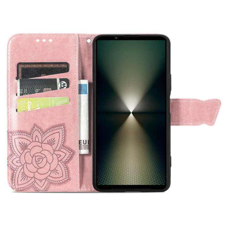For Sony Xperia 1 VI Butterfly Love Flower Embossed Leather Phone Case