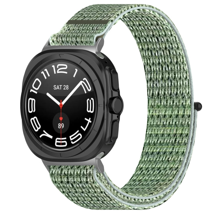 For Samsung Galaxy Watch Ultra 47mm Loop Nylon Hook and Loop Fastener Watch Band
