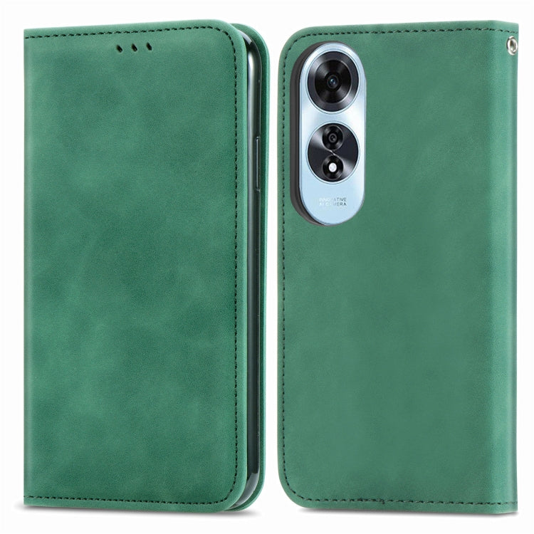 For OPPO A60 Retro Skin Feel Magnetic Flip Leather Phone Case