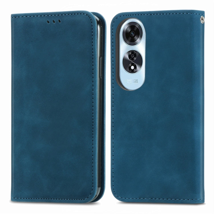 For OPPO A60 Retro Skin Feel Magnetic Flip Leather Phone Case