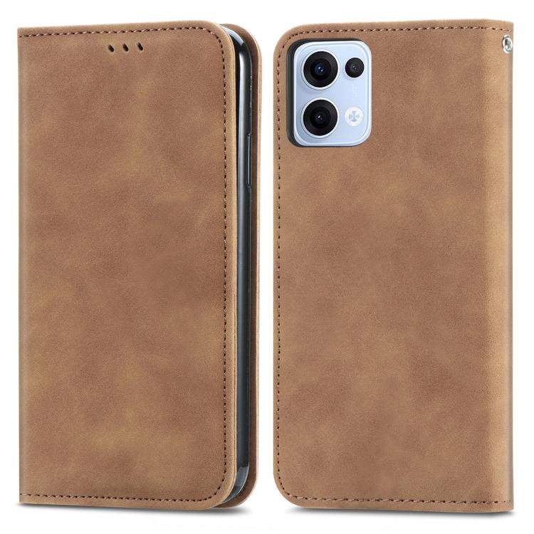 For OPPO Reno13 Retro Skin Feel Magnetic Flip Leather Phone Case
