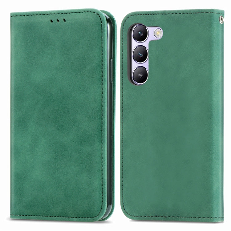 For vivo V40 SE Retro Skin Feel Magnetic Flip Leather Phone Case