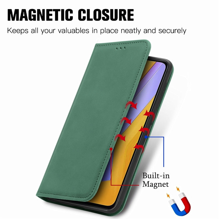 For vivo V40 SE Retro Skin Feel Magnetic Flip Leather Phone Case