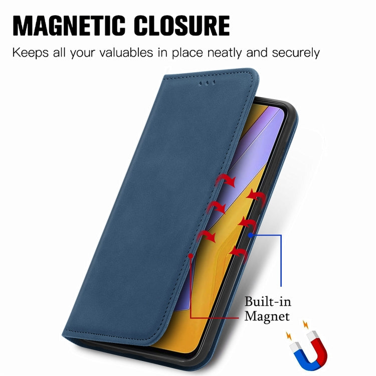 For vivo V40 SE Retro Skin Feel Magnetic Flip Leather Phone Case
