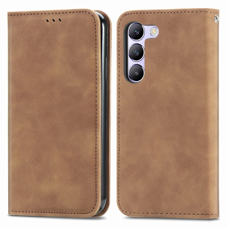 For vivo V40 SE Retro Skin Feel Magnetic Flip Leather Phone Case