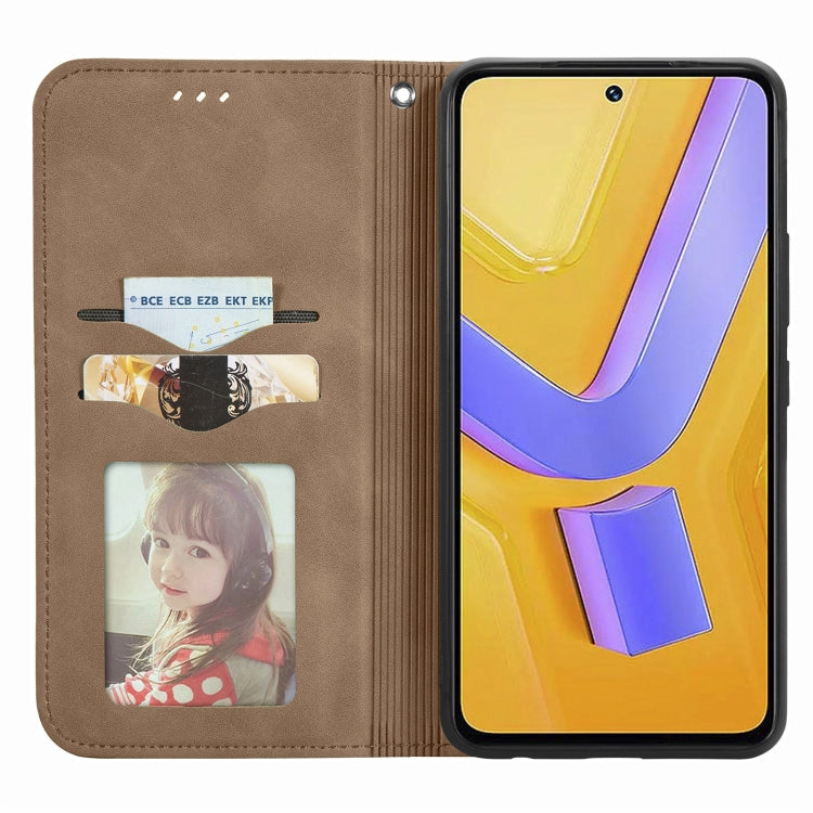 For vivo V40 SE Retro Skin Feel Magnetic Flip Leather Phone Case