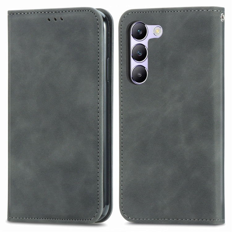 For vivo V40 SE Retro Skin Feel Magnetic Flip Leather Phone Case