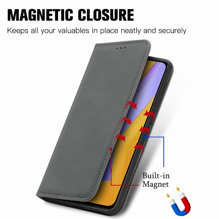 For vivo V40 SE Retro Skin Feel Magnetic Flip Leather Phone Case