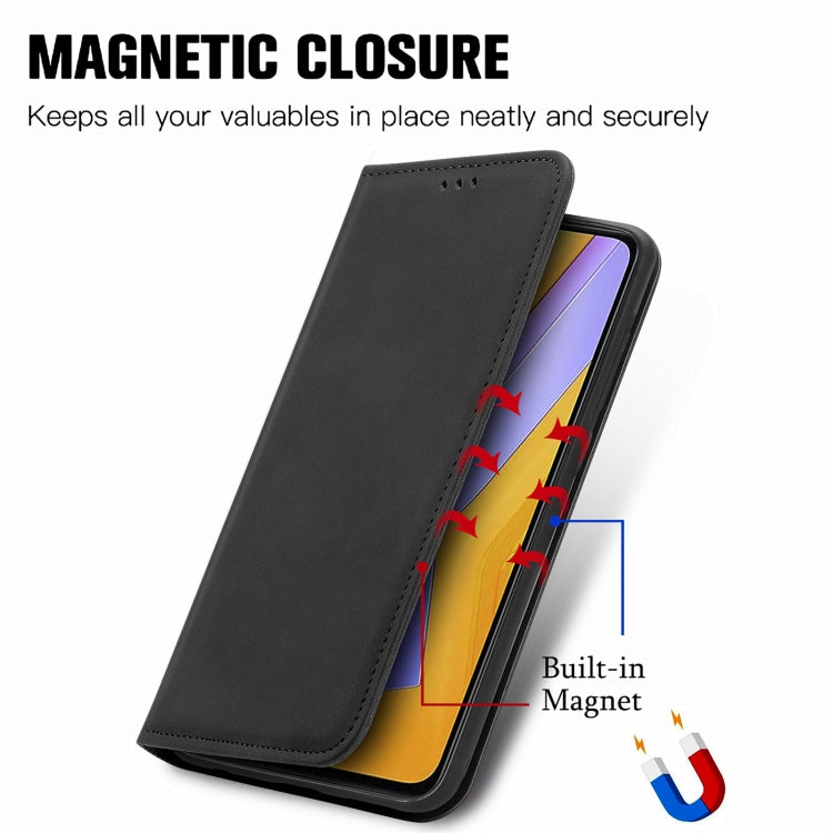 For vivo V40 SE Retro Skin Feel Magnetic Flip Leather Phone Case