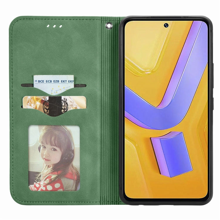 For vivo Y100 5G IND Retro Skin Feel Magnetic Flip Leather Phone Case