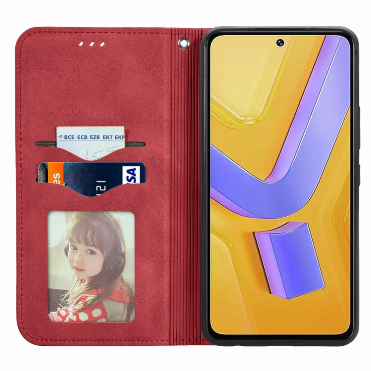 For vivo Y100 5G IND Retro Skin Feel Magnetic Flip Leather Phone Case