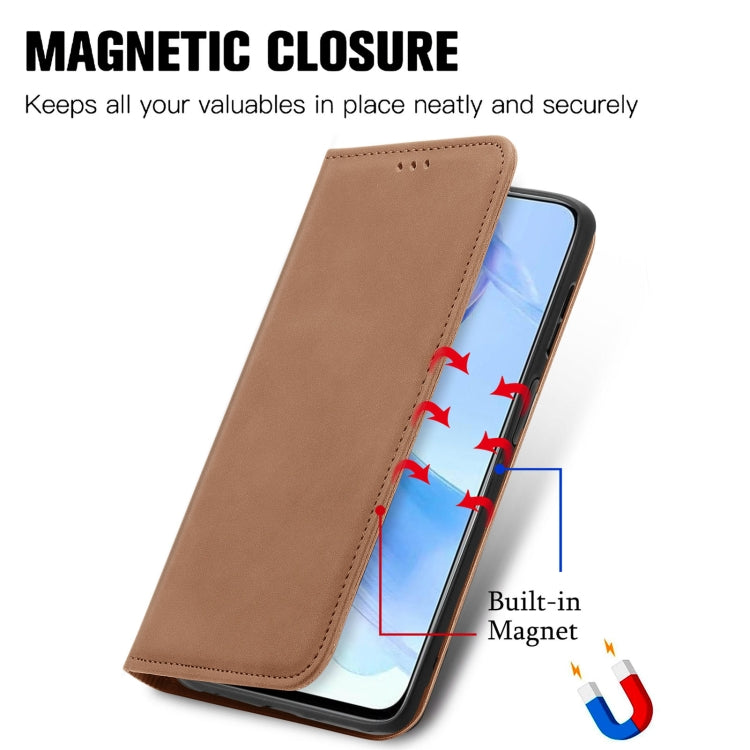 For Honor 90 Lite Retro Skin Feel Magnetic Flip Leather Phone Case