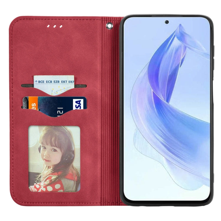 For Honor 90 Lite Retro Skin Feel Magnetic Flip Leather Phone Case