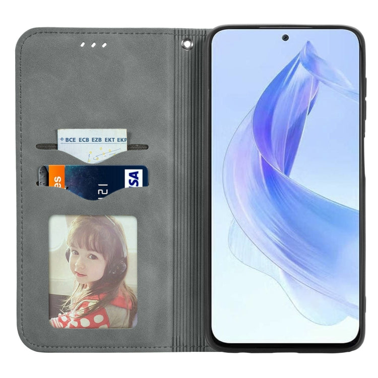 For Honor 90 Lite Retro Skin Feel Magnetic Flip Leather Phone Case