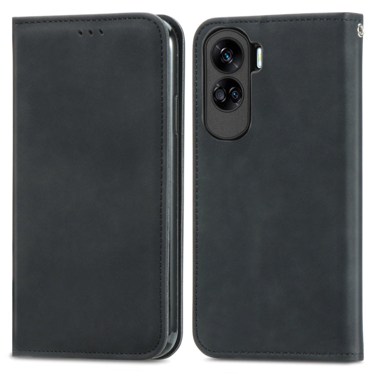 For Honor 90 Lite Retro Skin Feel Magnetic Flip Leather Phone Case