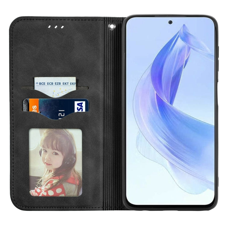 For Honor 90 Lite Retro Skin Feel Magnetic Flip Leather Phone Case