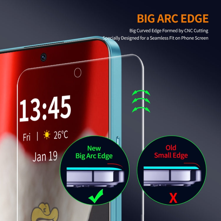 For Google Pixel 9 5pcs ENKAY 9H Big Arc Edge High Aluminum-silicon Tempered Glass Film