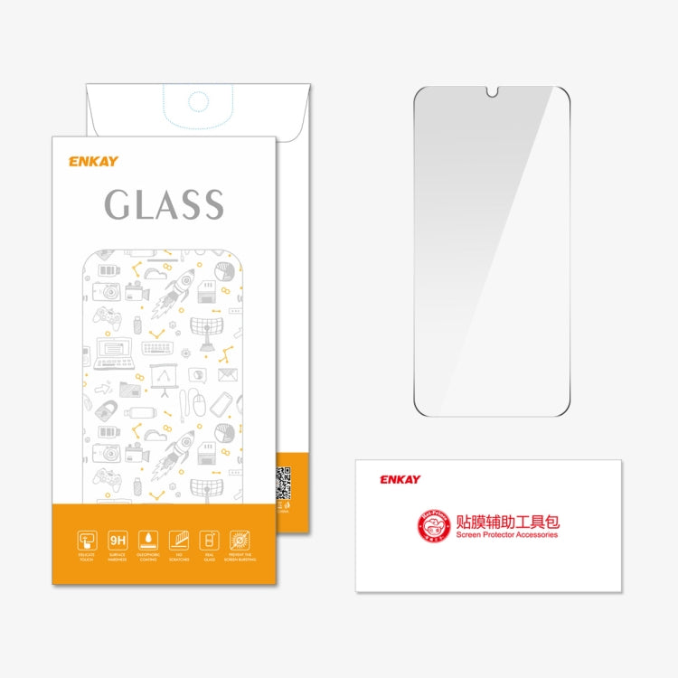 For Samsung Galaxy A06 4G ENKAY 9H Big Arc Edge High Aluminum-silicon Tempered Glass Film