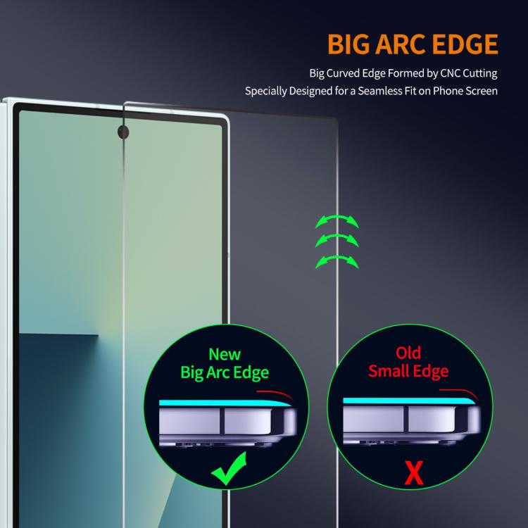 For Samsung Galaxy Z Fold7 ENKAY 9H Big Arc Edge High Aluminum-silicon Tempered Glass Film