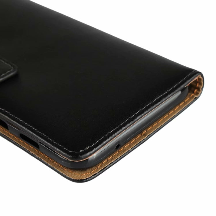 Leather Horizontal Flip Holster for One Plus 6 ,with Magnetic Clasp and Bracket and Card Slot and Wallet(Black)