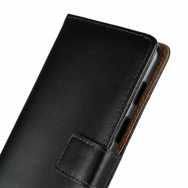 Leather Horizontal Flip Holster for One Plus 6 ,with Magnetic Clasp and Bracket and Card Slot and Wallet(Black)