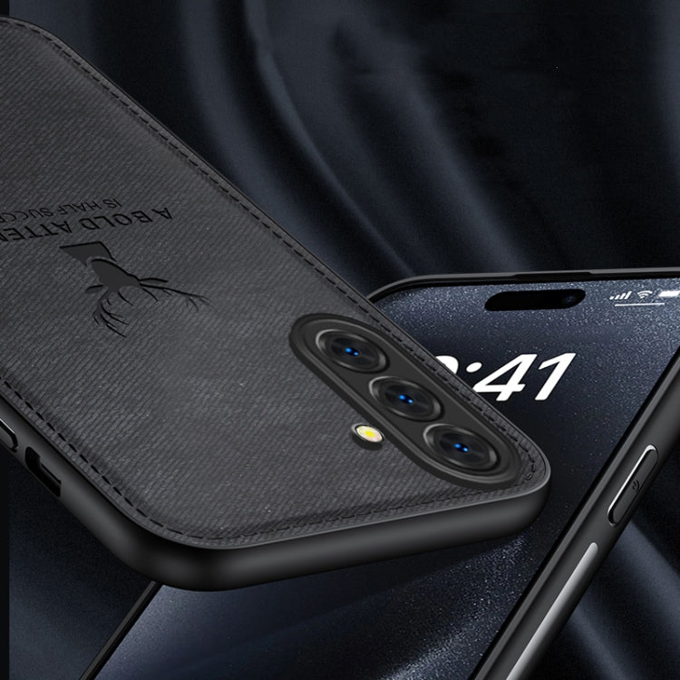 For Samsung Galaxy A36 Deer Head Cloth Skin All-inclusive Phone Case