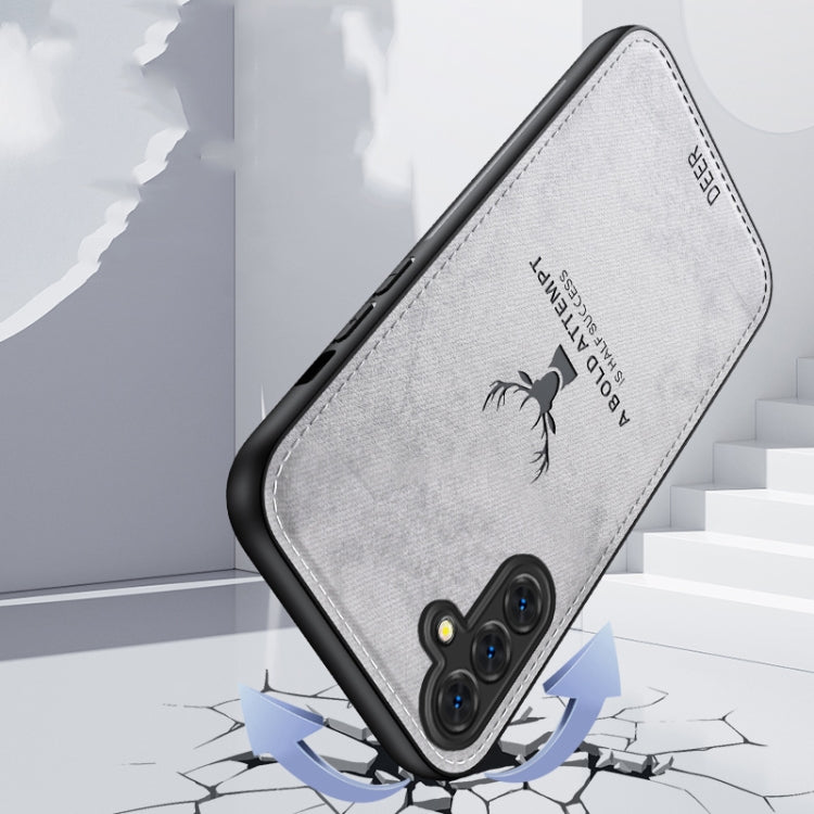 For Samsung Galaxy A16 Deer Head Cloth Skin All-inclusive Phone Case