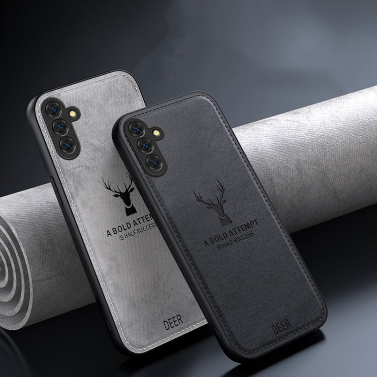 For Samsung Galaxy S25 5G Deer Head Cloth Skin All-inclusive Phone Case