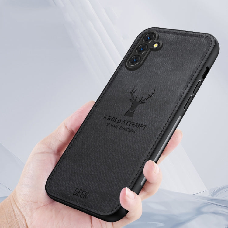 For Samsung Galaxy A26 5G Deer Head Cloth Skin All-inclusive Phone Case