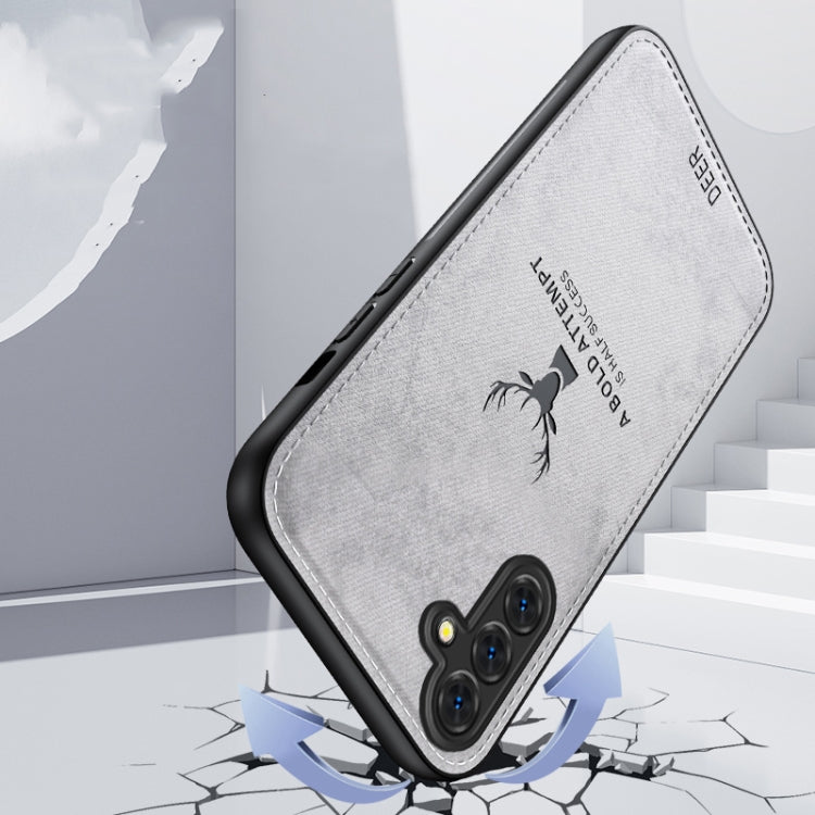 For Samsung Galaxy A26 5G Deer Head Cloth Skin All-inclusive Phone Case