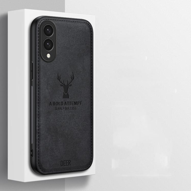 For Samsung Galaxy S25 Edge 5G Deer Head Cloth Skin All-inclusive Phone Case