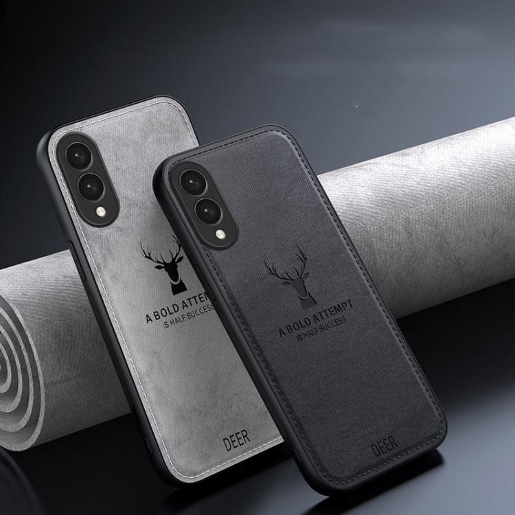 For Samsung Galaxy S25 Edge 5G Deer Head Cloth Skin All-inclusive Phone Case