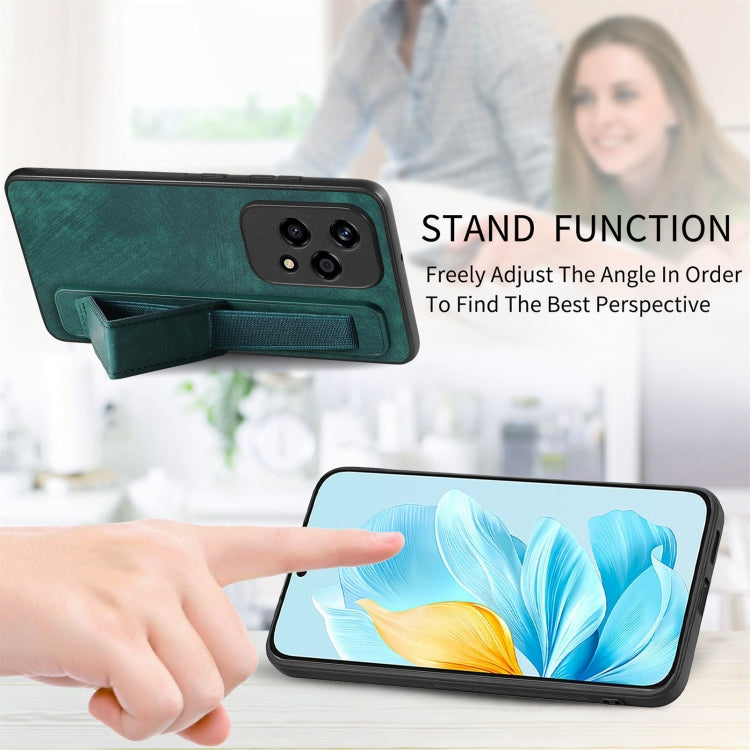 For Honor 200 Lite Golbal Retro Wristband Holder Leather Back Phone Case