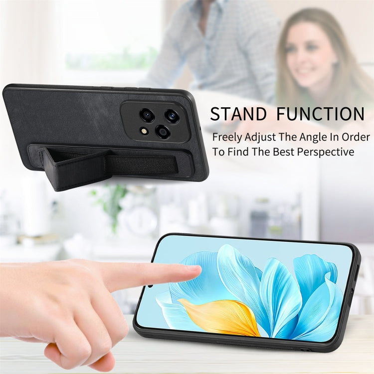 For Honor 200 Lite Golbal Retro Wristband Holder Leather Back Phone Case