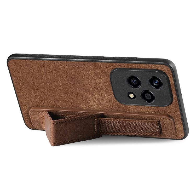 For Honor 200 Lite Golbal Retro Wristband Holder Leather Back Phone Case