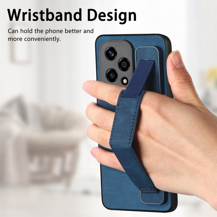 For Honor 200 Lite Golbal Retro Wristband Holder Leather Back Phone Case
