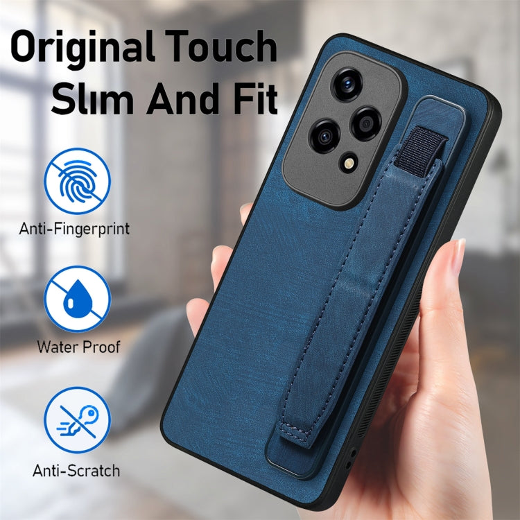For Honor 200 Lite Golbal Retro Wristband Holder Leather Back Phone Case