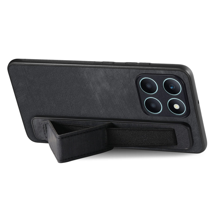 For Honor X6a Retro Wristband Holder Leather Back Phone Case