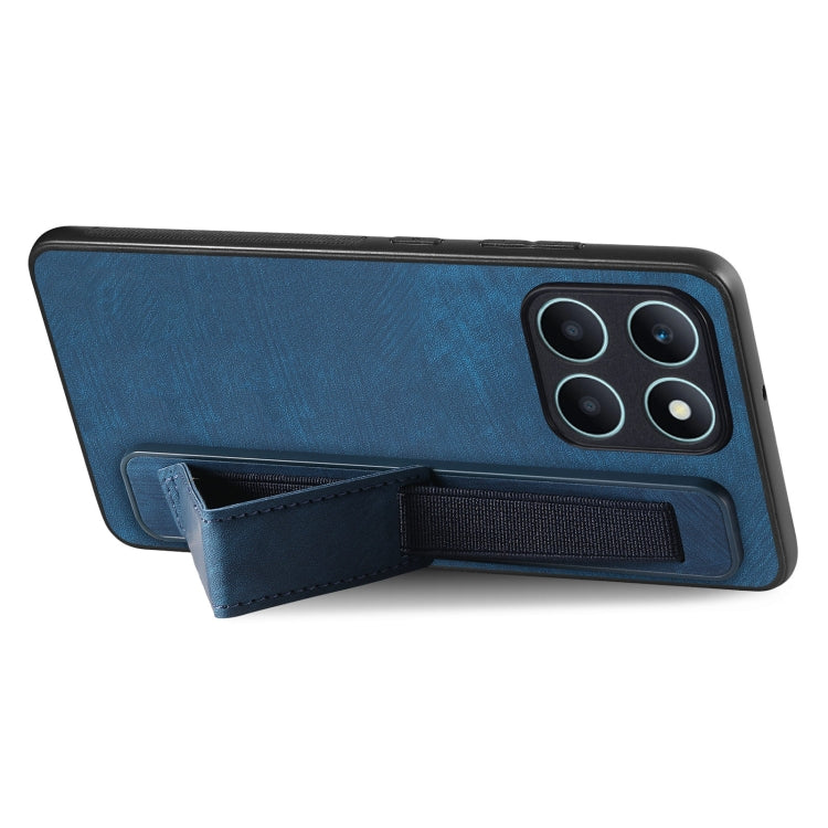 For Honor X6a Retro Wristband Holder Leather Back Phone Case