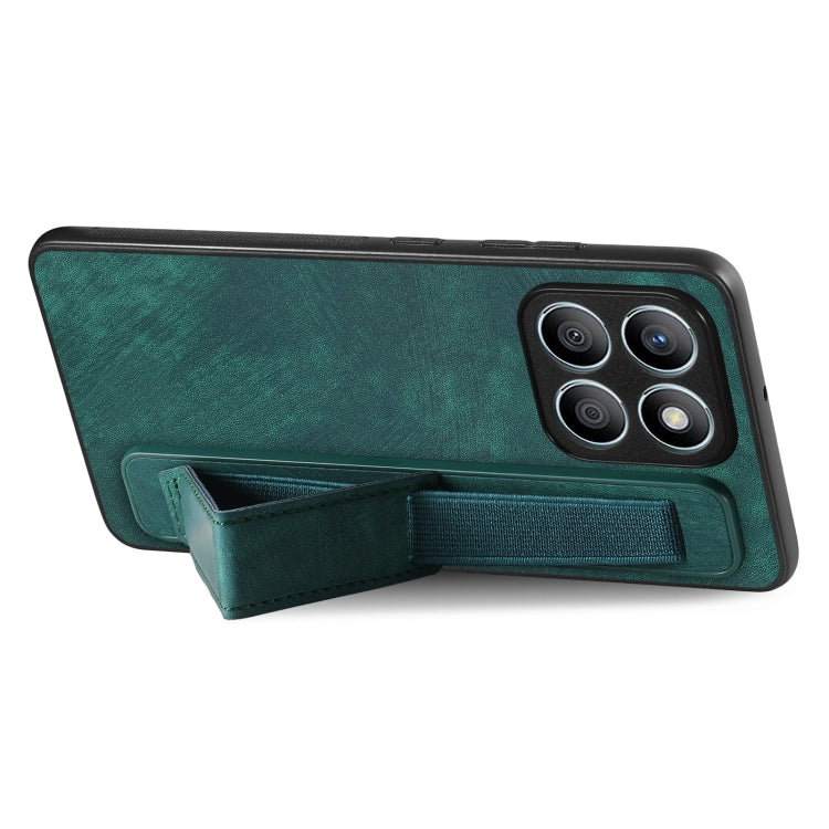 For Honor X8b Retro Wristband Holder Leather Back Phone Case